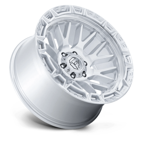 Fuel Off-Road FC890 Rail Gloss Silver with Machined Face Wheels, Cast Aluminum