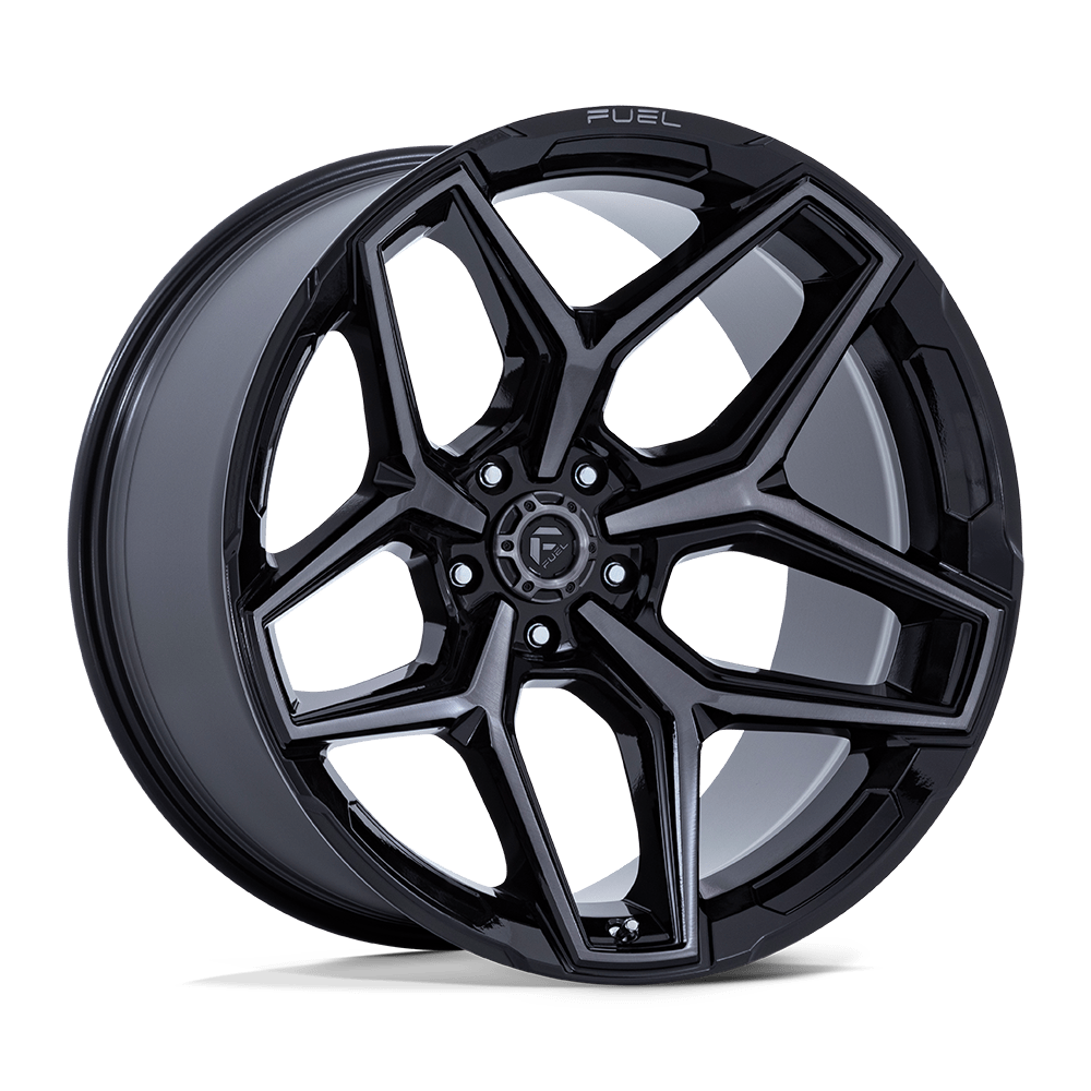 Fuel Off-Road D854 Flux Gloss Black BRushed Face With Gray Tint Wheels