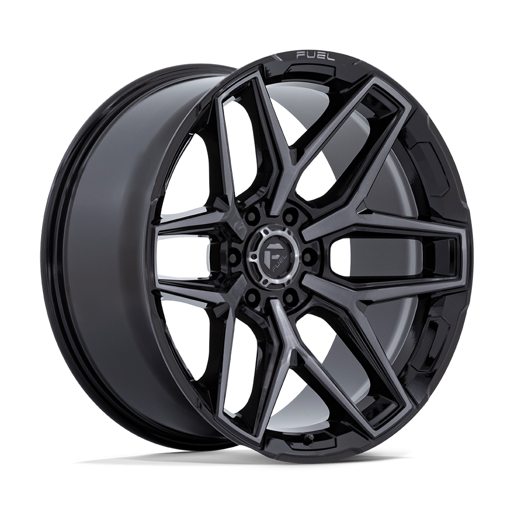 Fuel Off-Road D854 Flux Gloss Black BRushed Face With Gray Tint Wheels