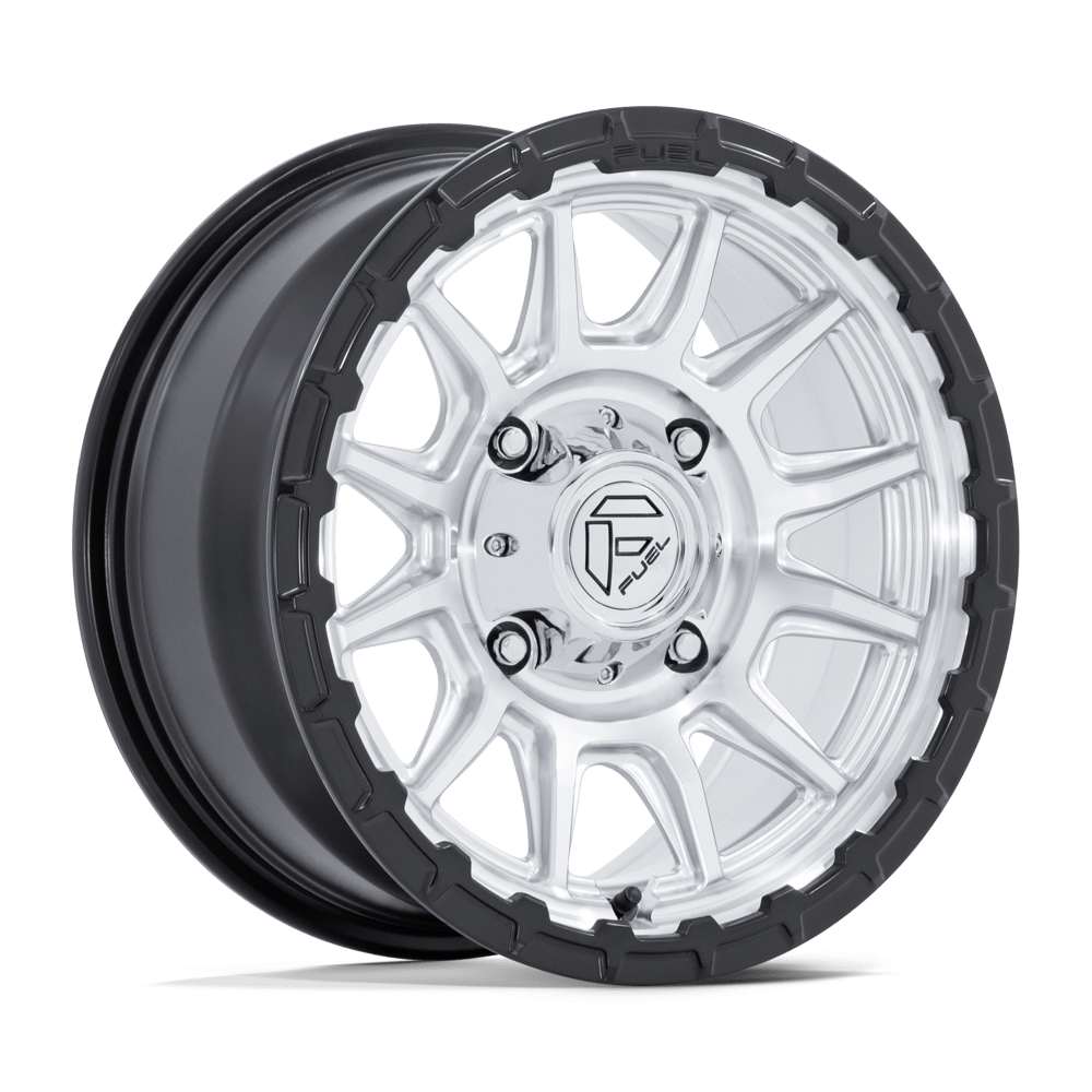 Fuel Off-Road FV866 Piston UTV Hyper Silver Machine Face with Matte Black Lip Wheels, Cast Aluminum