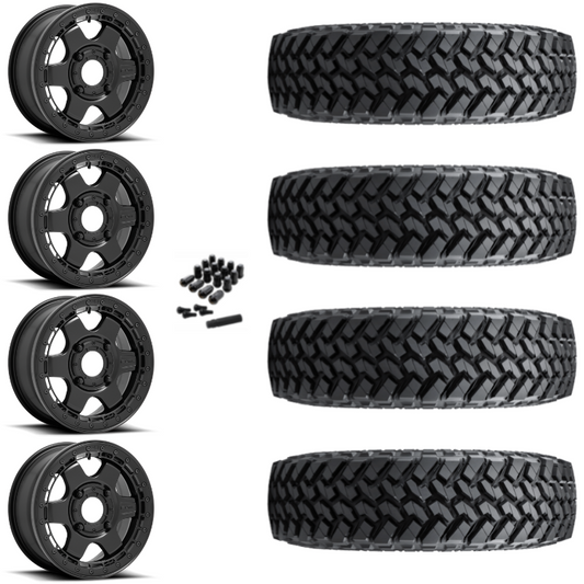 15" Fuel Block D922 Beadlock Black UTV Rims & 32" Nitto Trail Grappler SxS Tires 8 Ply Mounted