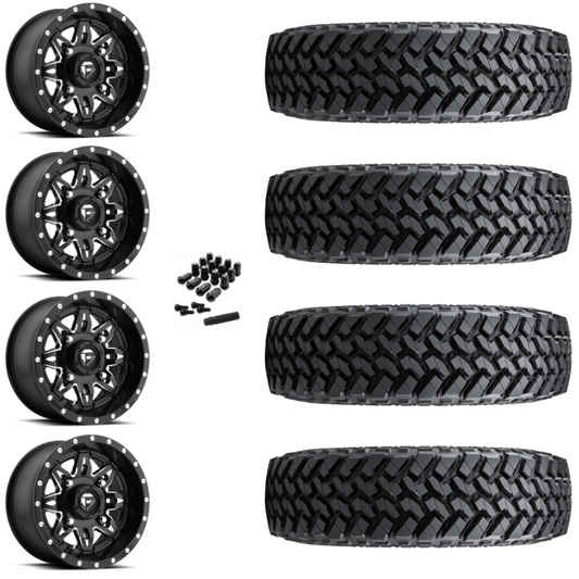 15" Fuel Lethal D567 Black Milled UTV Rims & 32" Nitto Trail Grappler SxS Tires 8 Ply Mounted