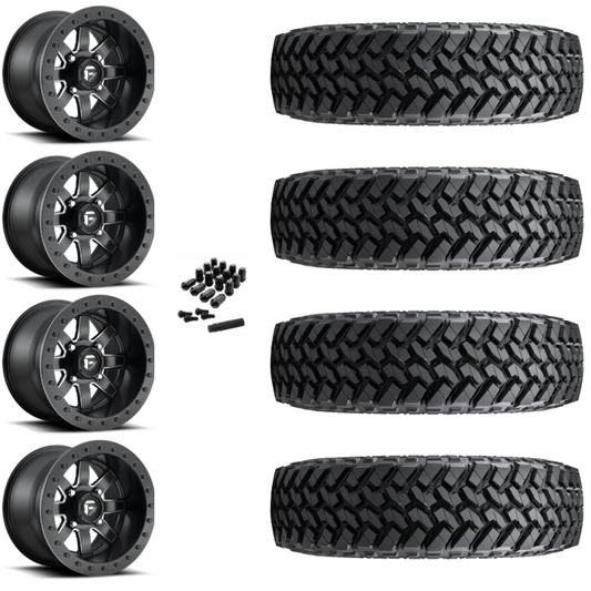 15" Fuel Maverick D928 Beadlock Black Milled UTV Rims & 32" Nitto Trail Grappler SxS Tires 8 Ply Mounted