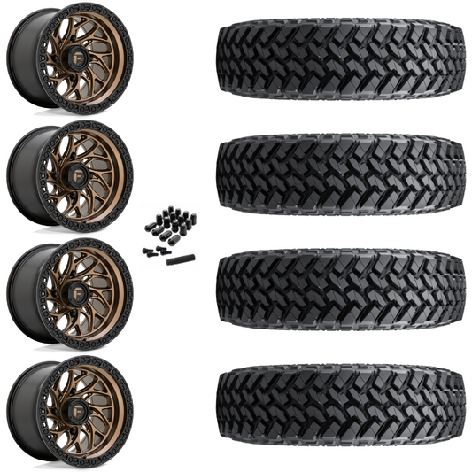 15" Fuel Runner D777 Bronze UTV Rims & 33" Nitto Trail Grappler SxS Tires 8 Ply Mounted