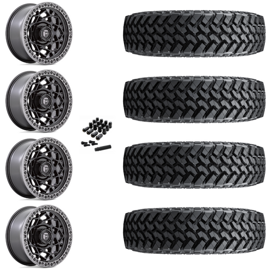 15" Fuel Unit D783 Black UTV Rims & 32" Nitto Trail Grappler SxS Tires 8 Ply Mounted