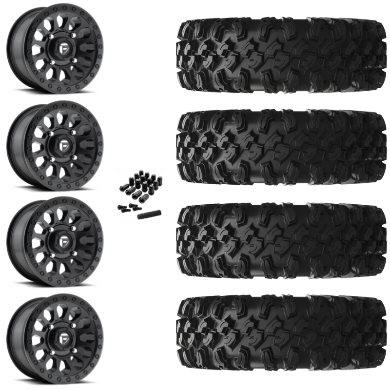 15" Fuel Vector D579 Black UTV Rims & 32" EFX MotoRavage XL Tires 8 Ply Mounted