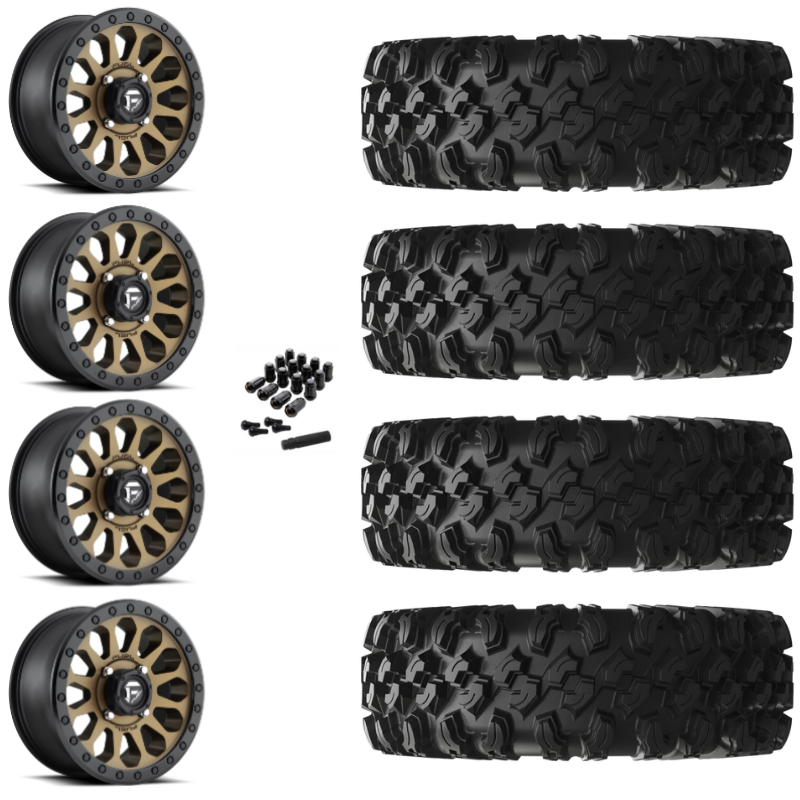 14" Fuel Vector D600 Bronze UTV Rims & 30" EFX MotoRavage XL Tires 8 Ply Mounted