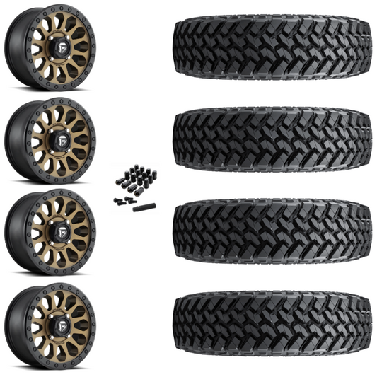 15" Fuel Vector D600 Bronze UTV Rims & 32" Nitto Trail Grappler SxS Tires 8 Ply Mounted