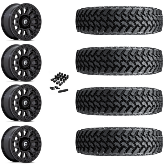 15" Fuel Vector D920 Beadlock Black UTV Rims & 32" Nitto Trail Grappler SxS Tires 8 Ply Mounted