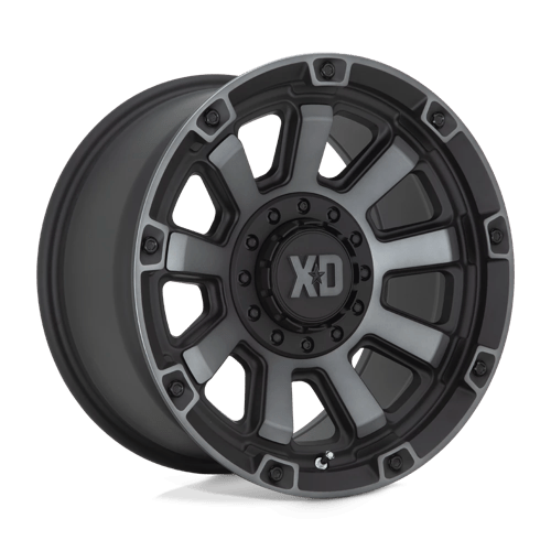 KMC XD852 Gauntlet Satin Black With Gray Tint Wheels