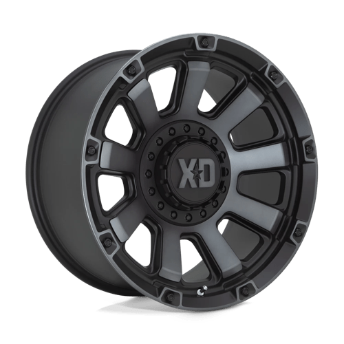 KMC XD852 Gauntlet Satin Black With Gray Tint Wheels