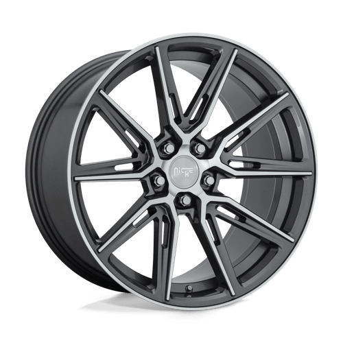 Niche M220 Gemello Gloss Anthracite Machined 1-Piece Wheels