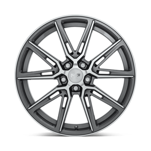 Niche M220 Gemello Gloss Anthracite Machined 1-Piece Wheels