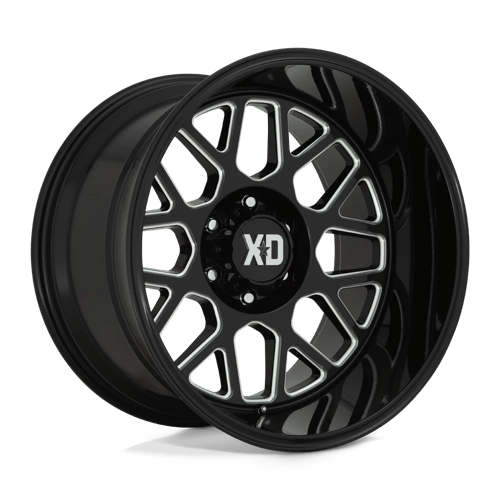 KMC XD849 Grenade 2 Gloss Black Milled Wheels