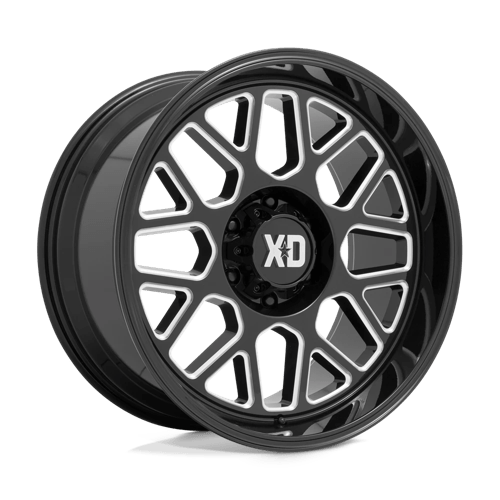 KMC XD849 Grenade 2 Gloss Black Milled Wheels