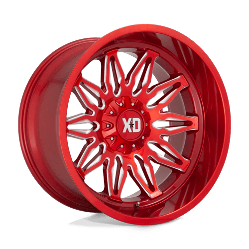 KMC XD859 Gunner Candy Red Milled Wheels