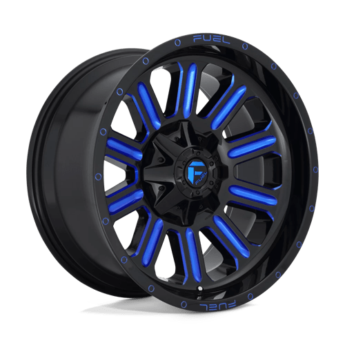 Fuel D646 Hardline Gloss Black Blue Tinted Clear 1-Piece Wheels