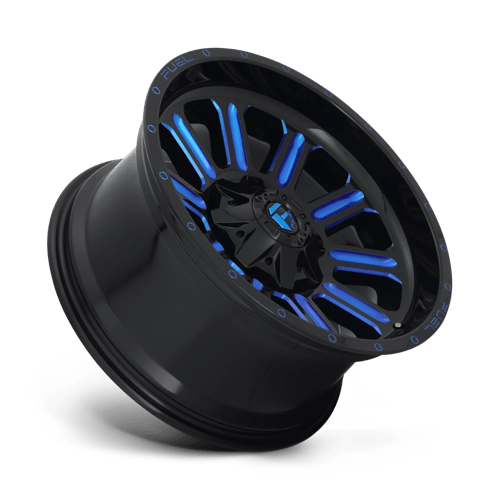 Fuel D646 Hardline Gloss Black Blue Tinted Clear 1-Piece Wheels