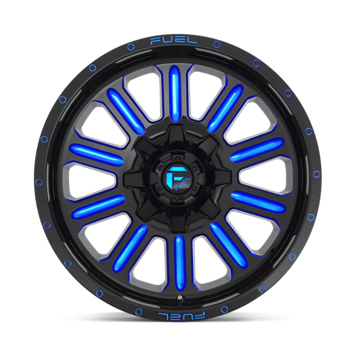 Fuel D646 Hardline Gloss Black Blue Tinted Clear 1-Piece Wheels