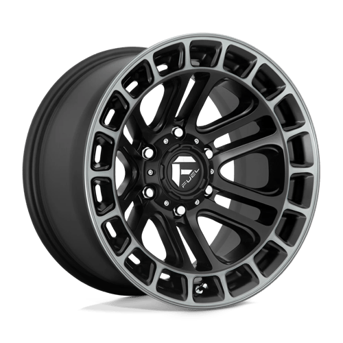 Fuel D720 Heater Matte Black Double Dark Tint Machined 1-Piece Wheels