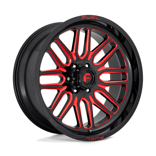 Fuel D663 Ignite Gloss Black Red Tinted Clear 1-Piece Wheels