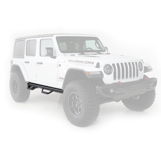 Smittybilt 2018-2025 Jeep Wrangler JLU Nerf Steps, Textured Black, 18+, J1866