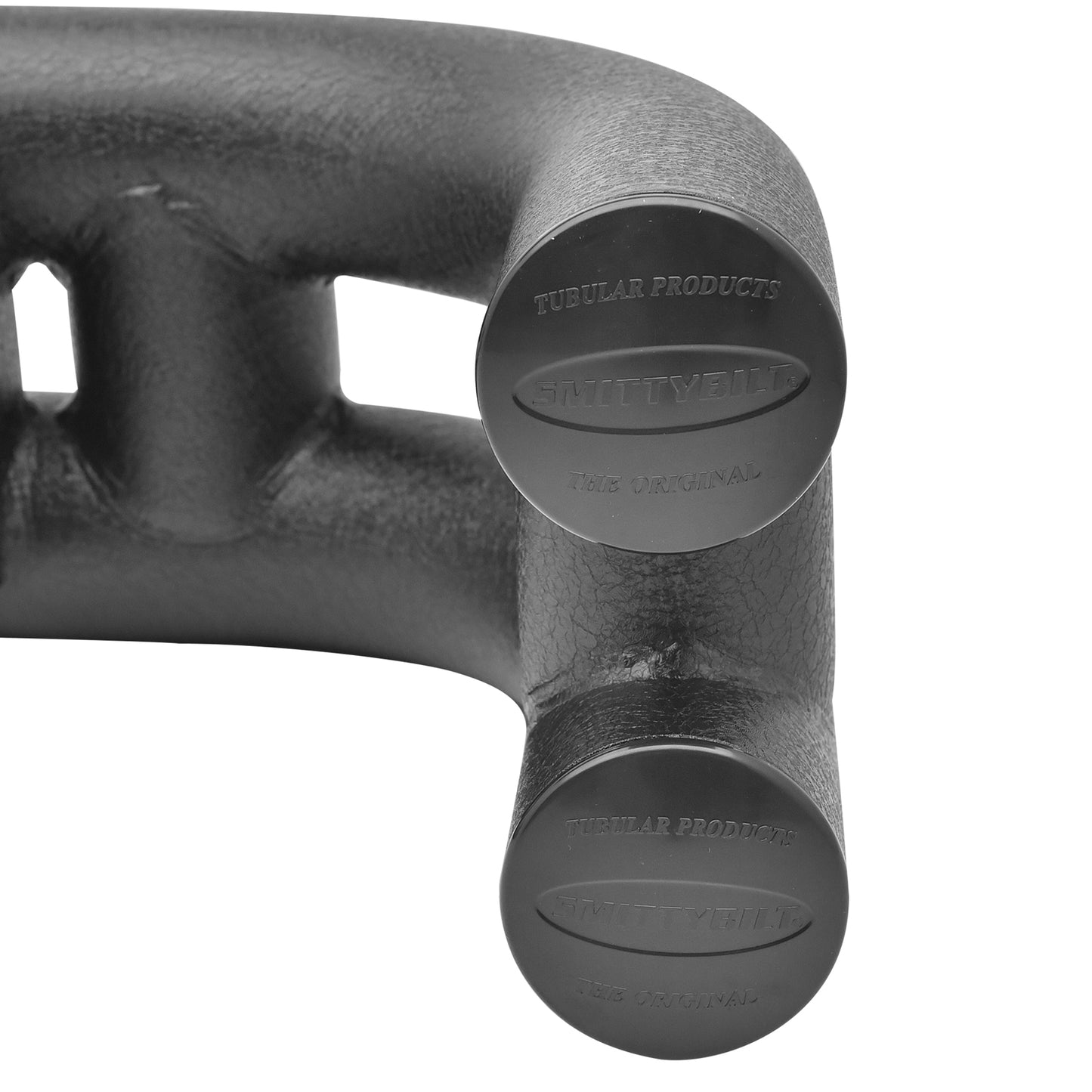 Smittybilt Universal 3" Tube Bumper End Cap Pair, Black, TA25