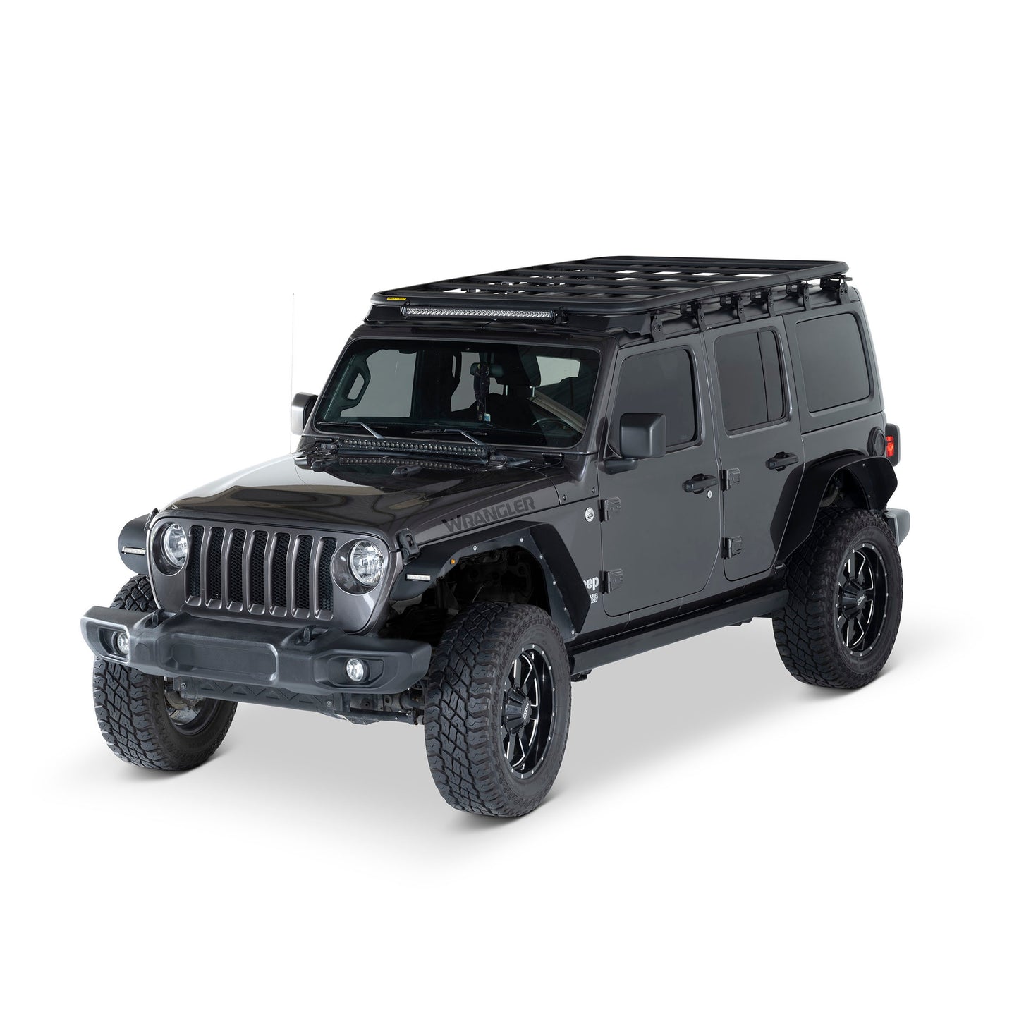 Smittybilt 2018-2025 Jeep Wrangler JL Smittybilt Defender Platform Rack Kit 4MA, JL4DRRACK1