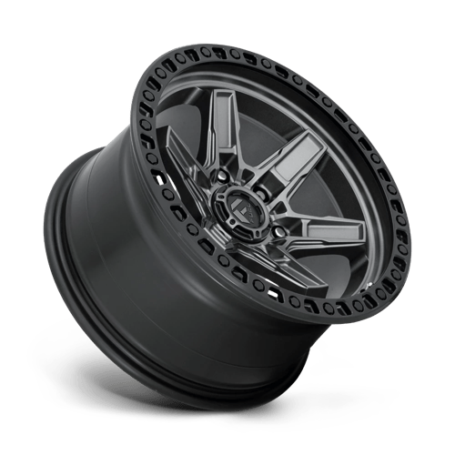 Fuel D698 Kicker Matte Gunmetal Black Bead Ring 1-Piece Wheels