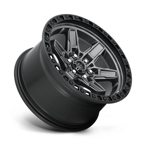 Fuel D698 Kicker Matte Gunmetal Black Bead Ring 1-Piece Wheels