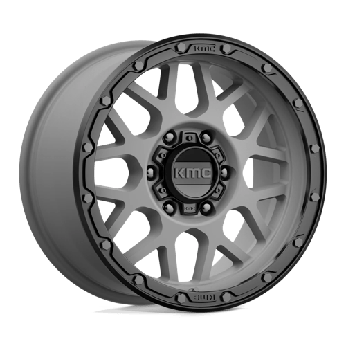 KMC KM535 Grenade Off-Road Matte Gray Matte Black Lip Wheels