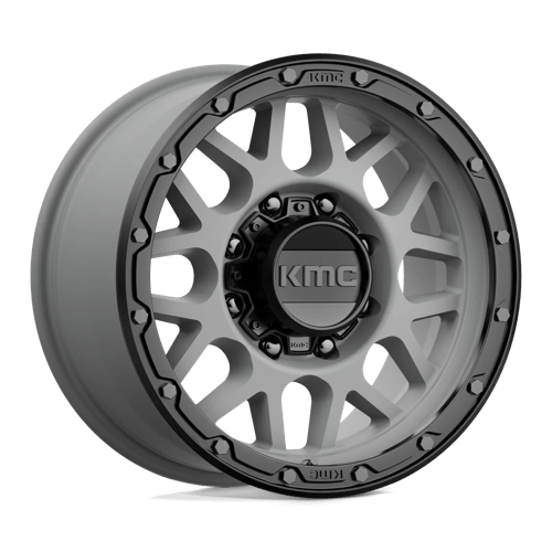 KMC KM535 Grenade Off-Road Matte Gray Matte Black Lip Wheels