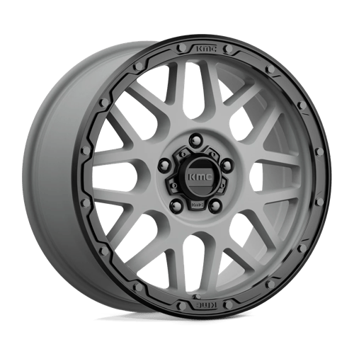 KMC KM535 Grenade Off-Road Matte Gray Matte Black Lip Wheels