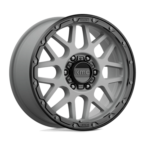 KMC KM535 Grenade Off-Road Matte Gray Matte Black Lip Wheels