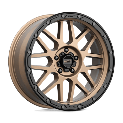 KMC KM535 Grenade Off-Road Matte Bronze Matte Black Lip Wheels