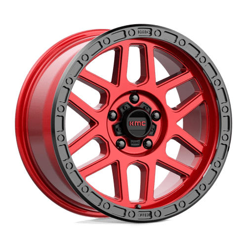 KMC KM544 Mesa Candy Red With Black Lip Wheels