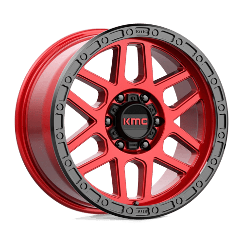 KMC KM544 Mesa Candy Red With Black Lip Wheels