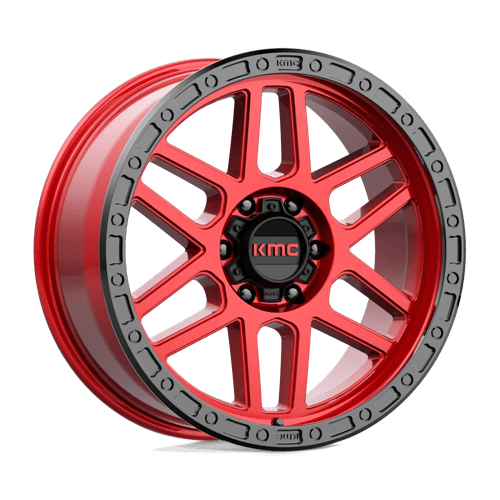 KMC KM544 Mesa Candy Red With Black Lip Wheels