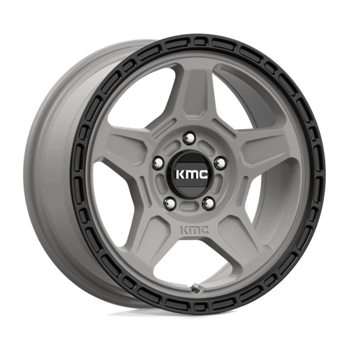 KMC KM721 Alpine Satin Gray With Black Lip Wheels