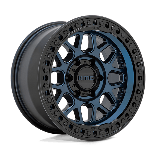 KMC KM549 GRS Midnight Blue With Gloss Black Lip Wheels, Cast Aluminum