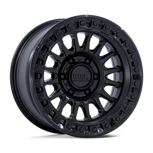 KMC IMS KM552 Matte Black &#038; Gloss Black Lip Wheels