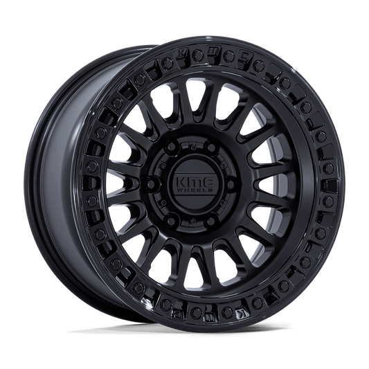 KMC KM552 IMS Matte Black with Gloss Black Lip Wheels, Cast Aluminum