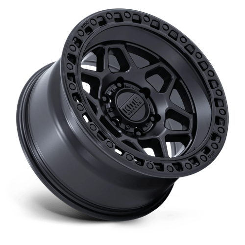 KMC KM553 Torx Matte Black with Gloss Black Lip Wheels, Cast Aluminum