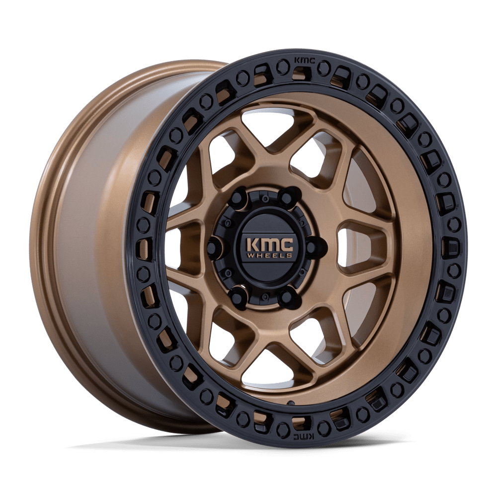 KMC KM553 Torx Matte Bronze with Gloss Black Lip Wheels, Cast Aluminum