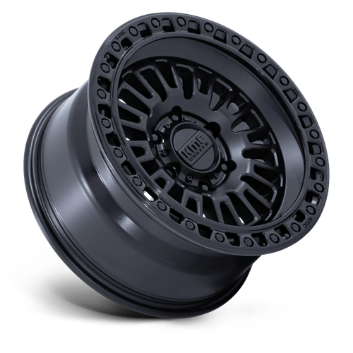 KMC KM554 Aztec Matte Black with Gloss Black Lip Wheels, Cast Aluminum
