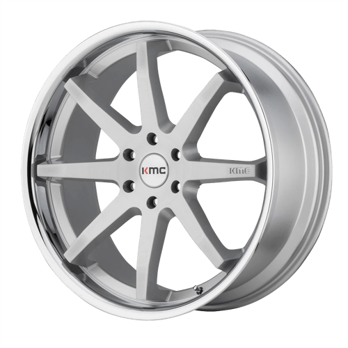 KMC KM715 Reverb Brushed Silver Chrome Lip Wheels