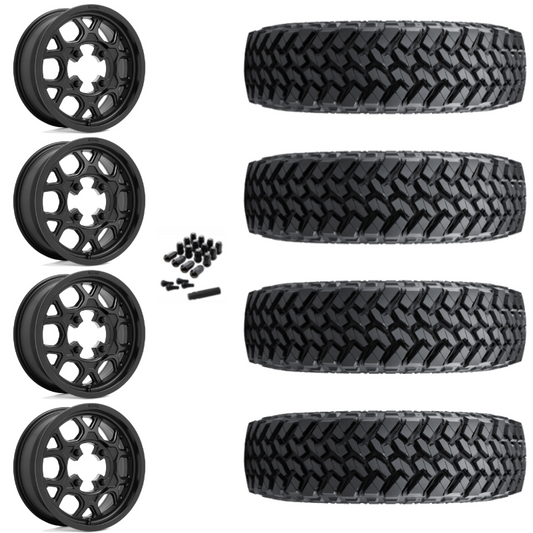 15" KMC Mesa Lite KS133 Black UTV Rims & 30" Nitto Trail Grappler SxS Tires 8 Ply Mounted