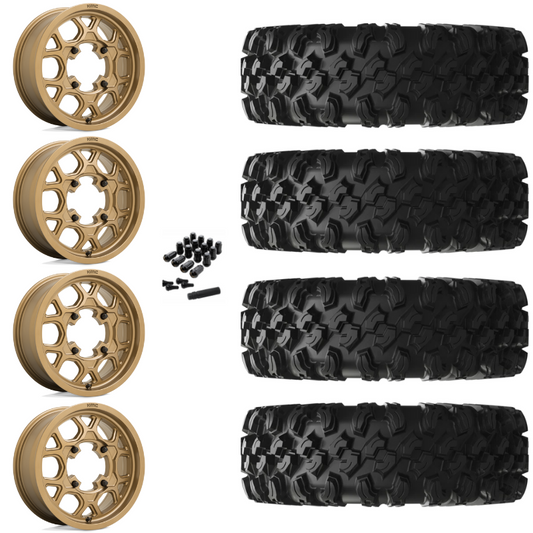 15" KMC Mesa Lite KS133 Bronze UTV Rims & 35" EFX MotoRavage XL Tires 8 Ply Mounted