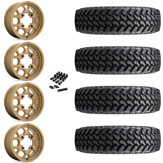 15" KMC Mesa Lite KS133 Bronze UTV Rims & 33" Nitto Trail Grappler SxS Tires 8 Ply Mounted