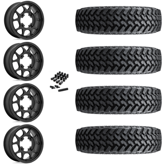 15" KMC Toro KS136 Black UTV Rims & 30" Nitto Trail Grappler SxS Tires 8 Ply Mounted